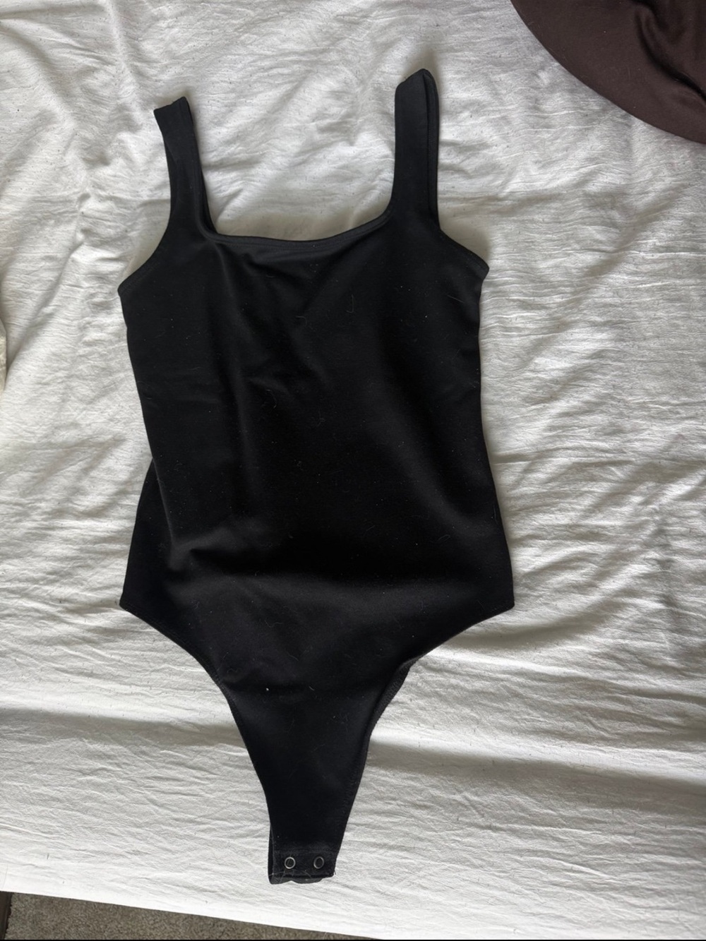 Abercrombie Black Square Neck Bodysuit
